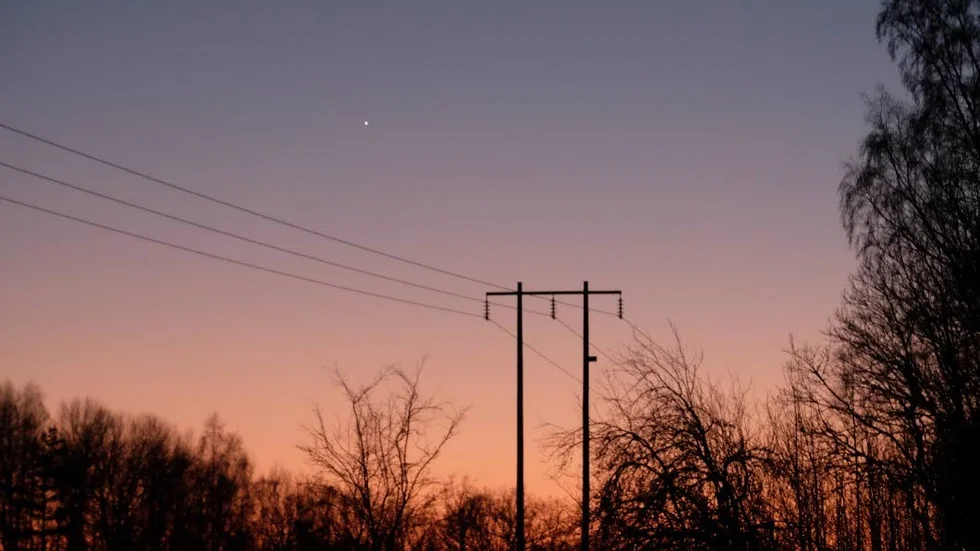 Aftonstjärnan. Planeten Venus lyser i skymningsljuset.