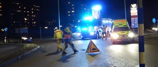 Kollision mellan två bilar på Gamla övägen 