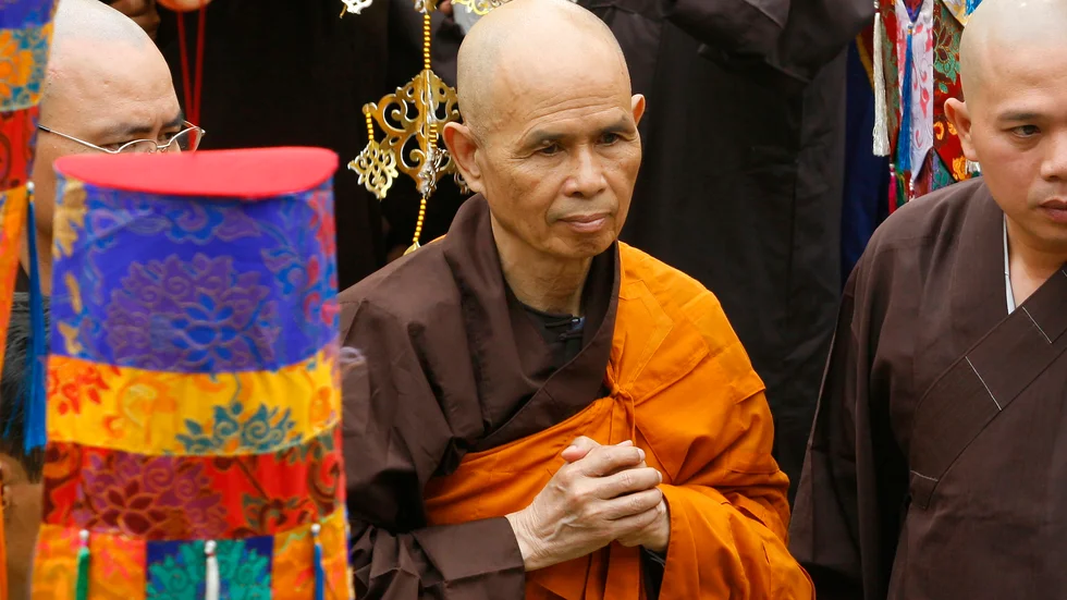 Thích Nhất Hạnh vid ett besök i Vietnam 2007. Det var också i hemlandet som den 95-årige munken avled nu i helgen, den 22 januari.