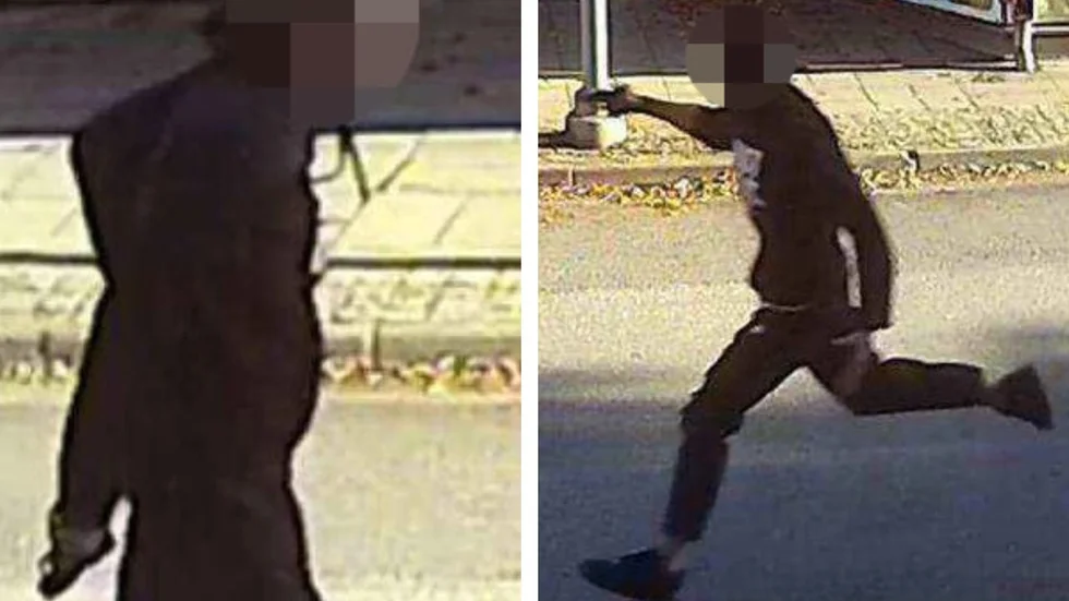 Enligt åklagaren är mannen på bilden identisk med den 18-årige man som nu har åtalats för att ha försökt att mörda sju män i Lambohov den 5 augusti. (Bilderna är hämtade ur förundersökningen.)