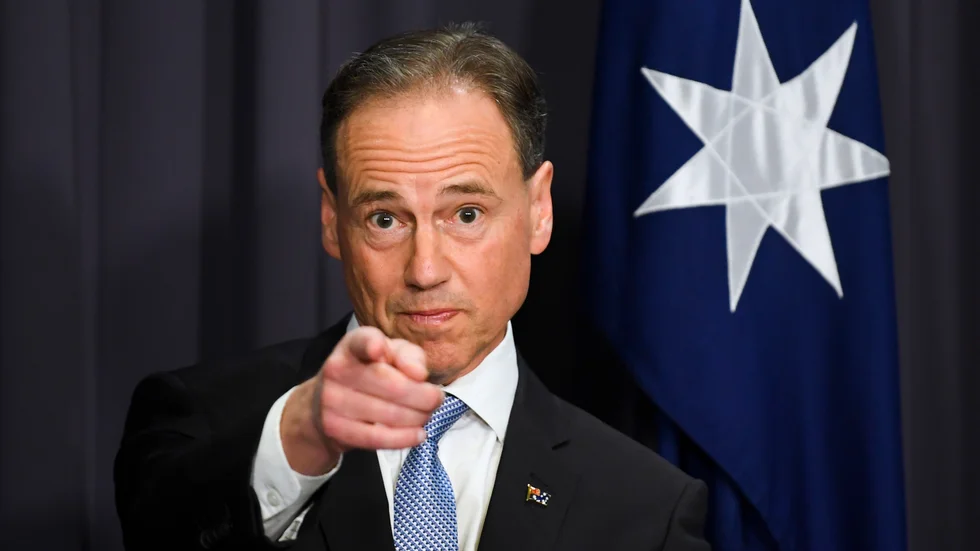 Australiens hälsominister Greg Hunt. Arkivbild.