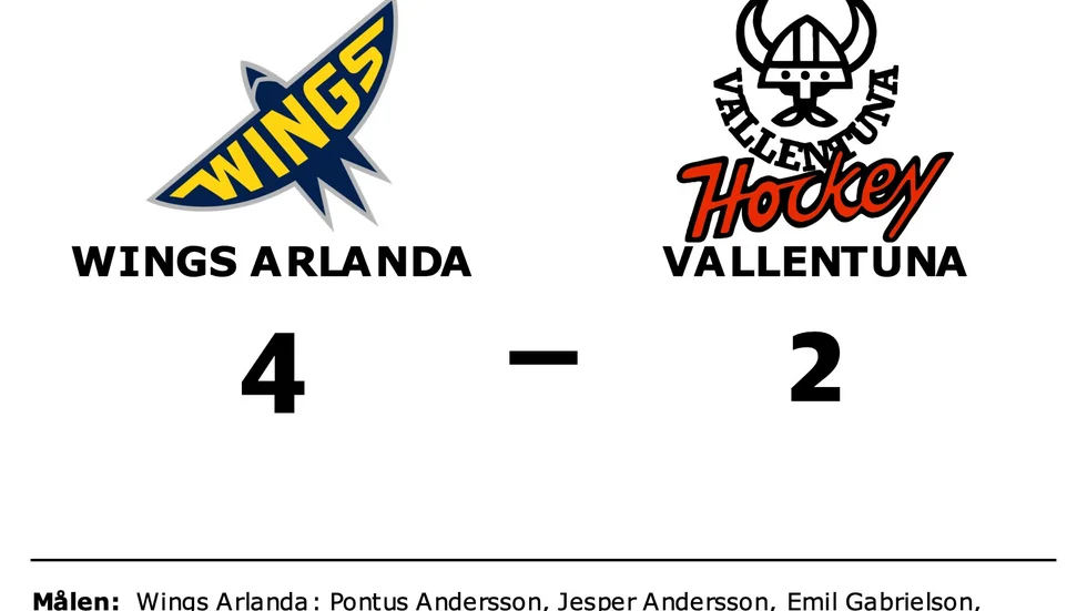 Wings HC Arlanda vann mot Vallentuna Hockey