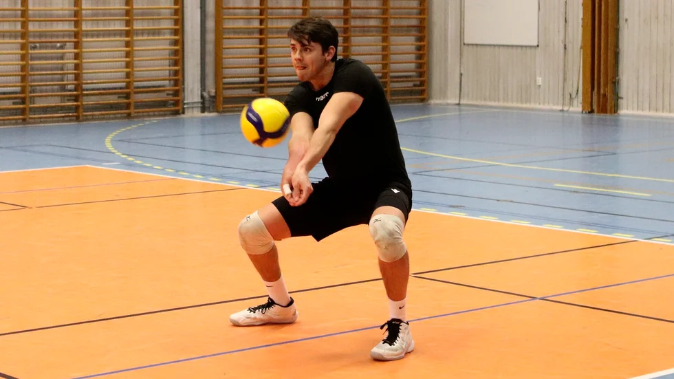 Aidan Saladana gjorde sin kanske bästa match i VVK-tröjan i första kvartsfinalen mot Lund. På onsdagen väntar returmöte.