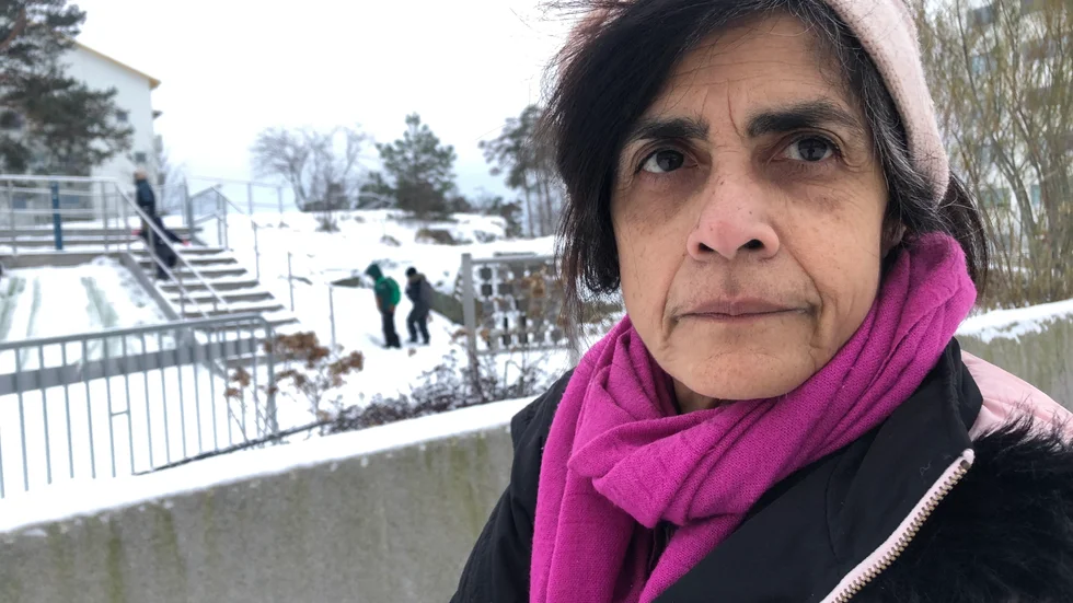 "Låt barnen ha sin lekplats kvar!" säger Kaniz Damji.