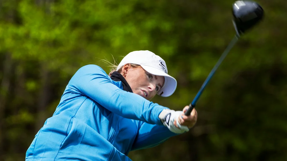 Andrea Lignell från Göteborg är tvåa inför det avslutande varvet på Augusta National.