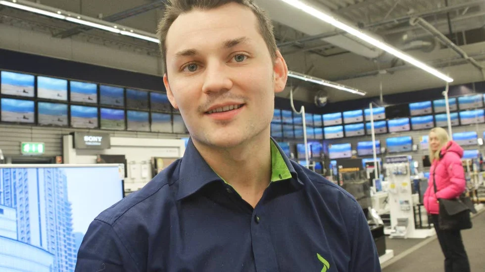 David Wiklund, säljare på TV-avdelningen.