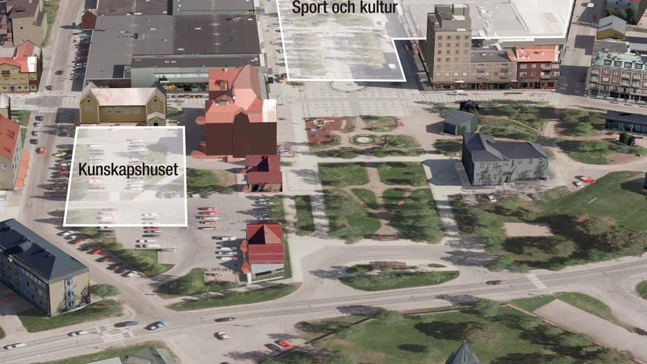 Evenemangsarena. Den nya is- och evenemangs­arenan som planeras 
i Gällivare är tänkt att uppföras vid Sjöparksområdet.