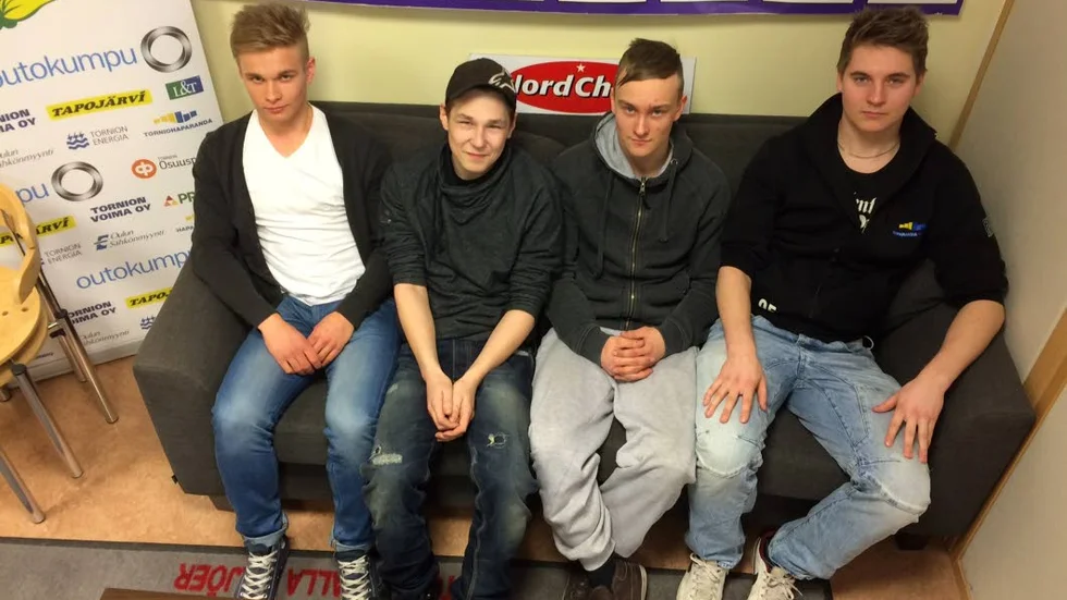 Tuomas Räisänen, Pontus Kitti, Simon Pruikkonen och Pekka Niska.