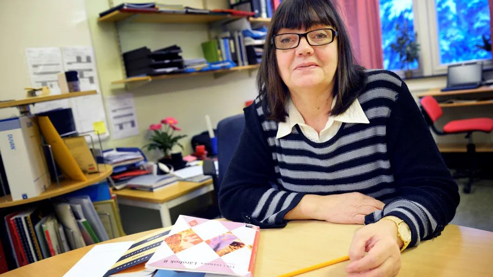 Vill inte. Essy Larsson, specialpedagog på Hakkasskolan. ”Det är inte någon som vill att skolan försvinner”.