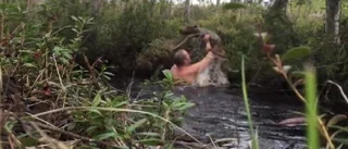 Här räddar hjälten älgkalven
