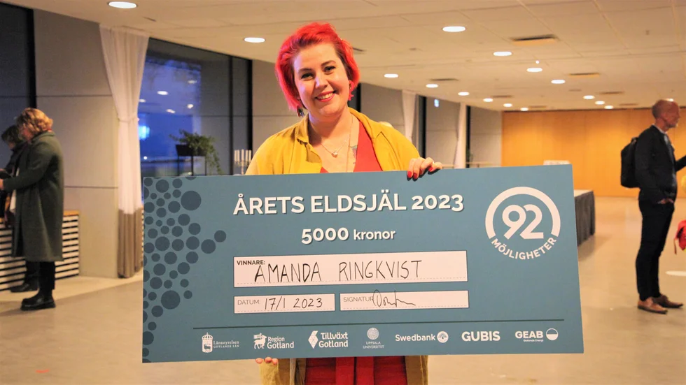 Amanda Ringkvist hade inte räknat med att ta hem utmärkelsen. ”Har inte ens någon plan för hur jag ska använda pengarna.”