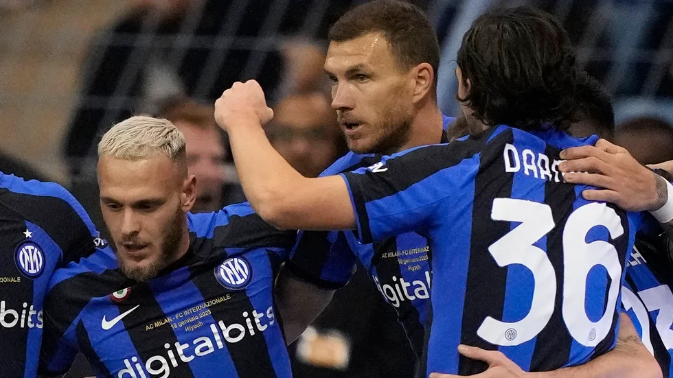 Edin Dzeko låg bakom det mesta offensivt när Inter 3–0-besegrade Milan i den italienska supercupen.