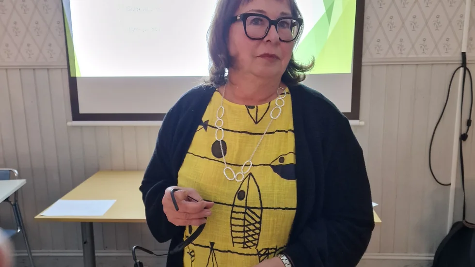 Birgitta Andersson-Falk ledde vinprovningen.