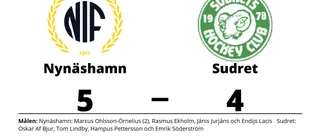Tredje perioden avgörande när Sudret föll mot Nynäshamn