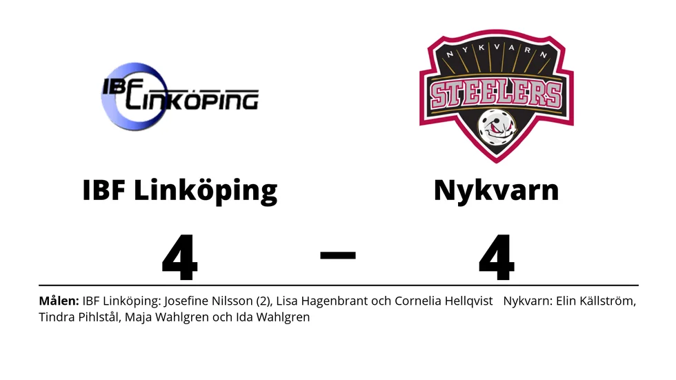 IBF Linköping spelade lika mot Nykvarns IBF Ungdom