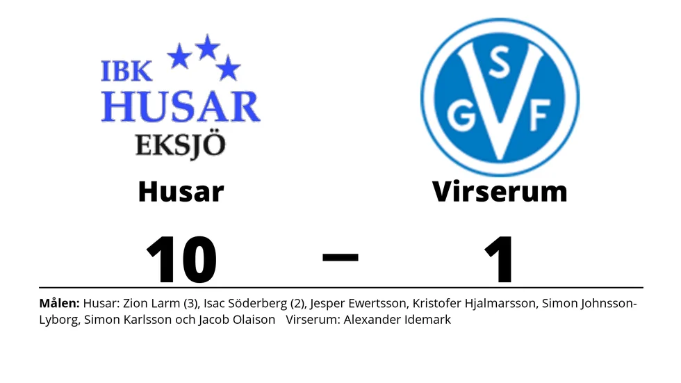 IBK Husar vann mot Virserums SGF
