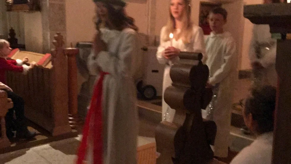 Luciatåg Björke kyrka