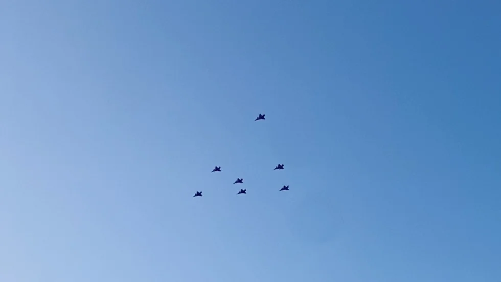Under onsdagen fick Skellefteborna se F 21 julgransflygning.