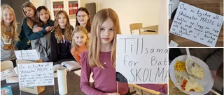 Elever protesterar mot sämre skolmat: "Jag tycker inte det är okej att spara på barn"