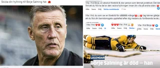 UNT:s läsare sörjer Börje Salming • "Vila i frid, det var en tuff sista match"