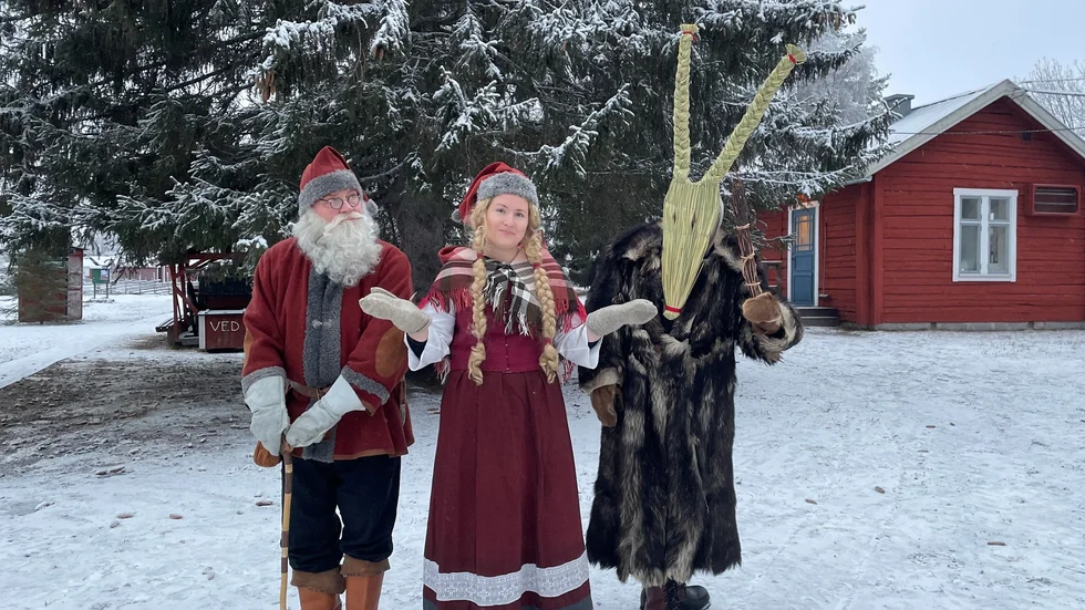 Tomtefar, tomtemor och Hägnans julbock "Julsven" kommer finnas på plats under årets julmarknaden på friluftsmuseet Hägnan i Gammelstad. "De kan träffa under julmarknaden och själva avgöra vem man helst föredrar som julklappsutdelare", säger Beatrice Norberg. 