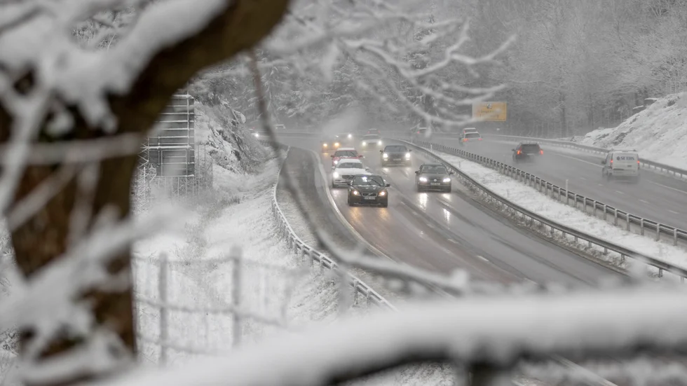 Varning för snö över västkusten. Arkiv.
