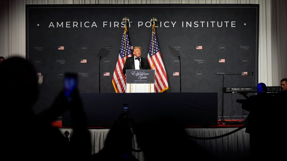 USA:s tidigare president Donald Trump vid ett tal i Mar-a-Lago i november.