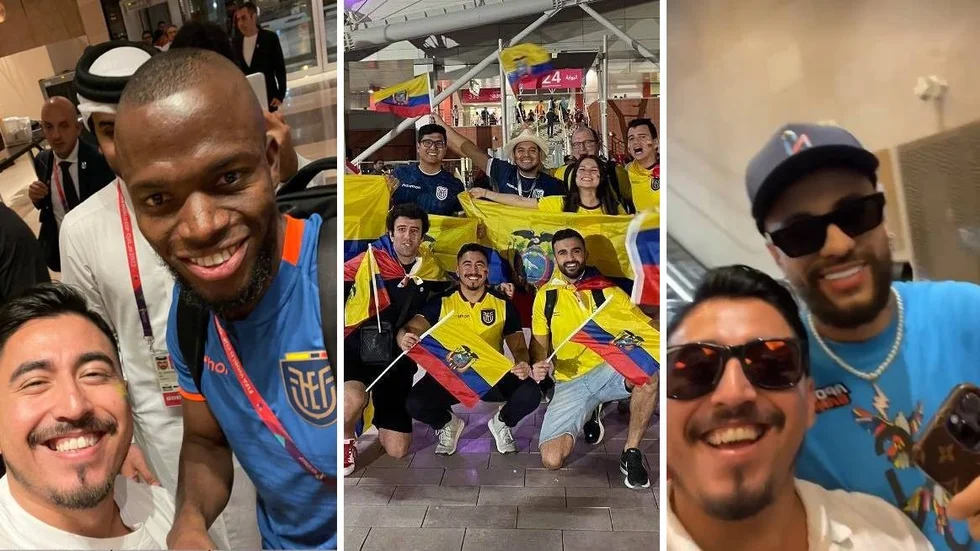 Erik Herrera och hans vänner lyckades ta sig in på Ecuadors spelarhotell och träffa nationalidolen Enner Valencia. Några dagar senare träffade han Brasiliens stjärna Neymar.