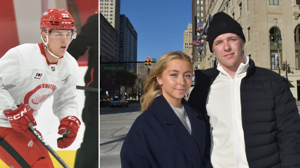 Jonatan Berggren har börjat hitta sin plats i Detroit Red Wings, och i staden tillsammans med sambon Tilde Vidmark. 