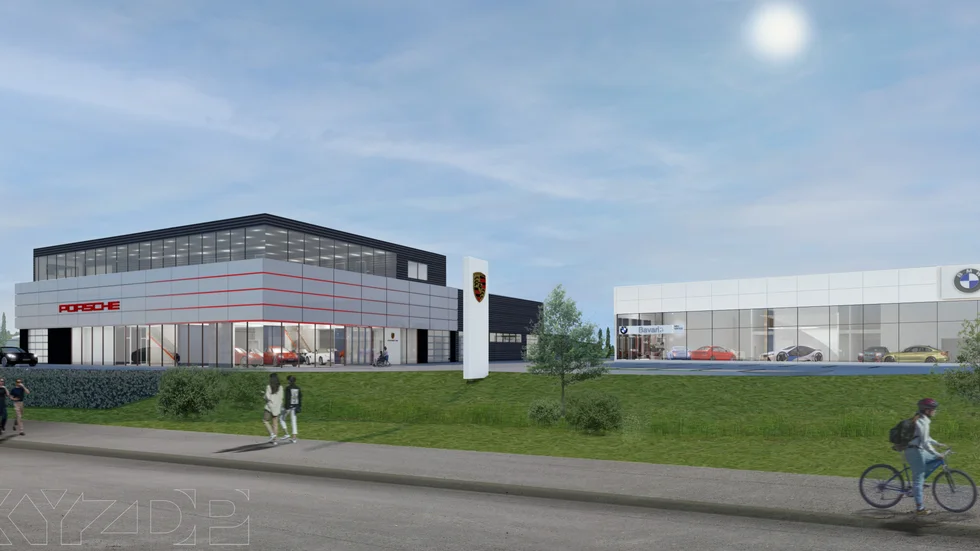 Två premiumbilmärken etablerar sig på Stadsviken, Porsche och BMW.