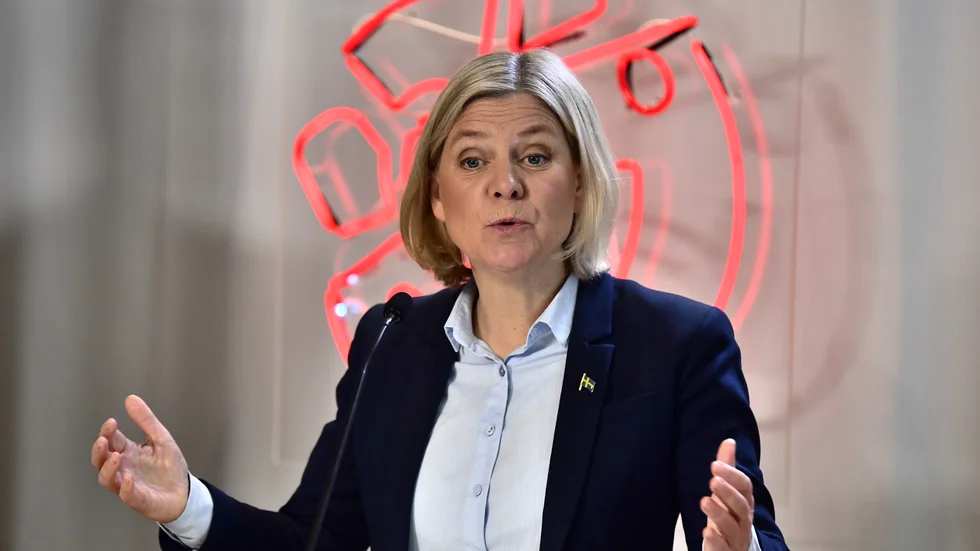 Magdalena Andersson talade om en försvagad samhällsgemenskap och om en försvagad socialdemokrati på måndagens pressträff. Nu ska partiet försöka vända på kuttingen till nästa val. 