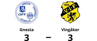 Kvittering på övertid av Ali Jimale när Vingåker räddade poäng mot Gnesta