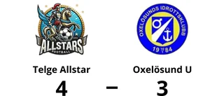 Telge Allstar för tuffa för Oxelösund U – förlust med 3-4