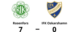 Rosenfors utklassade IFK Oskarshamn på hemmaplan