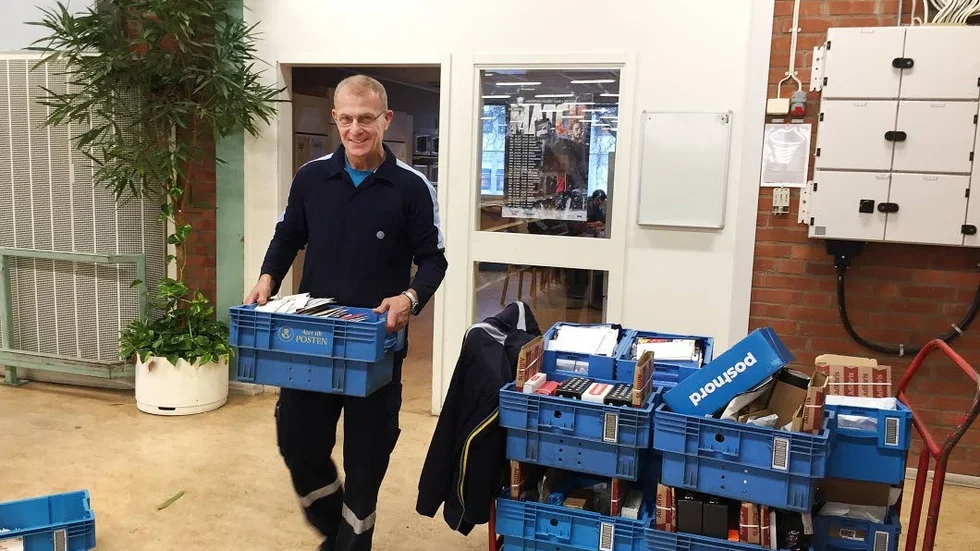 Erik Zetterberg är redo att dela ut dagens paket