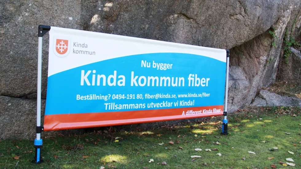 Efterlängtat. Fibernätet ägs och drivs av Kinda kommun. Behovet av uppkoppling tycks vara stort bland privatpersoner och företag.