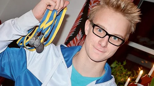 Filip Grimberg vann guld i USM på favoritdistansen 200 meter frisim.