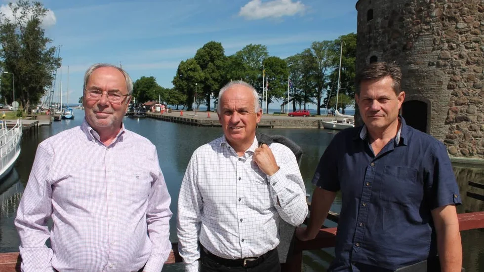 För Vadstena, in i framtiden med den politiska majoriteten. Från vänster, Anders Hedeborg (S), Mats Wahrén (Kons) och Magnus Gustafsson (S).