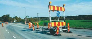 Höga farter förbi broreparationen