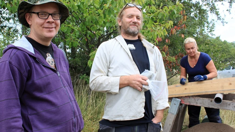 Arkeologerna Michael Dahlin och Kenneth Alexandersson är kursledare.