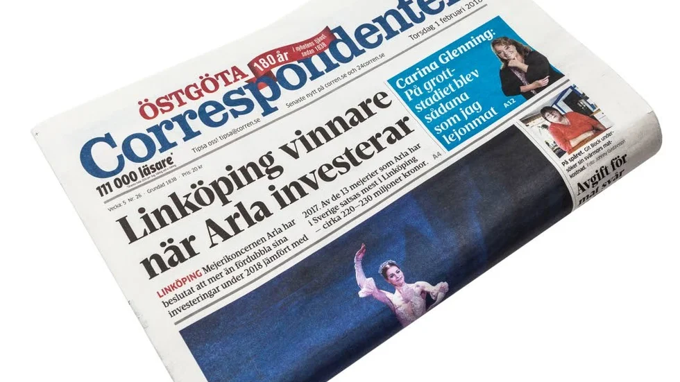 Varje dag läser cirka 100 000 människor Correns papperstidning.