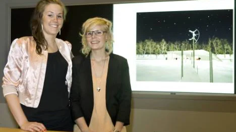 Om allt går i lås kommer Katja Svanbergs och Malin Mantells bygge "Arctic circle arena" att ligga vid Östkieratj i Jokkmokks kommun.