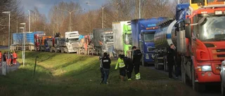 Lastbilsförare i stor protest