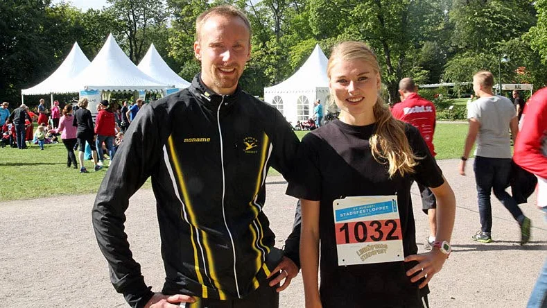 Vinnarna Andreas Lundqvist och Lisa Ring.