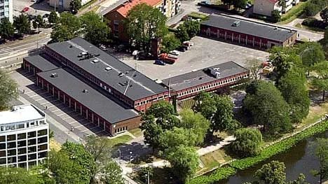 Gamla brandstationen vid Stångån i Linköping.