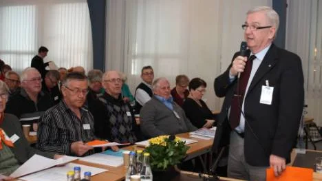 Lars Hedberg, ordförande i PRO Norrbotten, var stolt över att distriktet ökat i medlemsantal under året som gått. Foto: åsa junkka