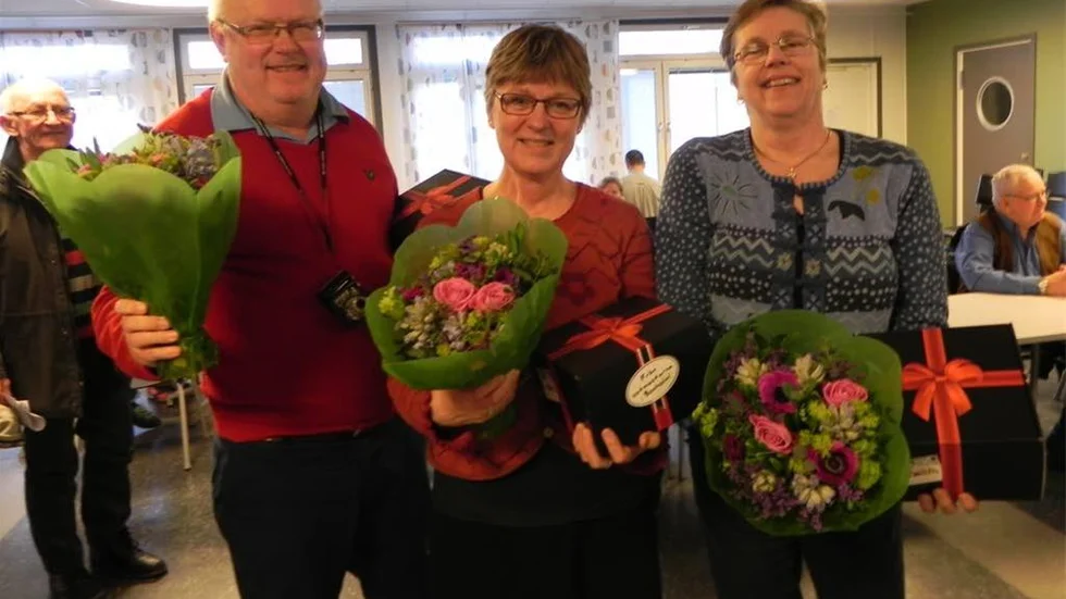 Vinnartrion Anders Jacobsson, Susanne Hasselqvist och Yvonne Brandt.