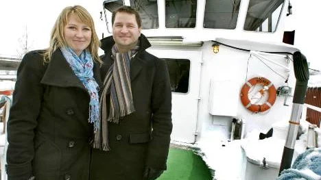 M/S Laponias nya ägare, Ulrika Kommes och Johan Söderholm. Foto: Göran Ström