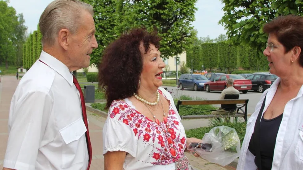 Frank-Bertil Kindgren och Ingvor Samuelsson behöver inte övertygas av Ylva Thörn till att rösa i EU-valet.