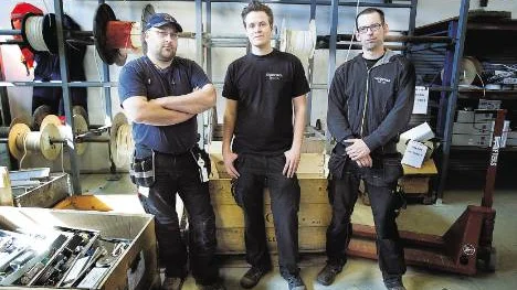 Magnus Ask, Anders Häll och Urban Eriksson är laddade för att gå ut i elektrikerstrejken på måndag.FOTO: Pär Bäckström